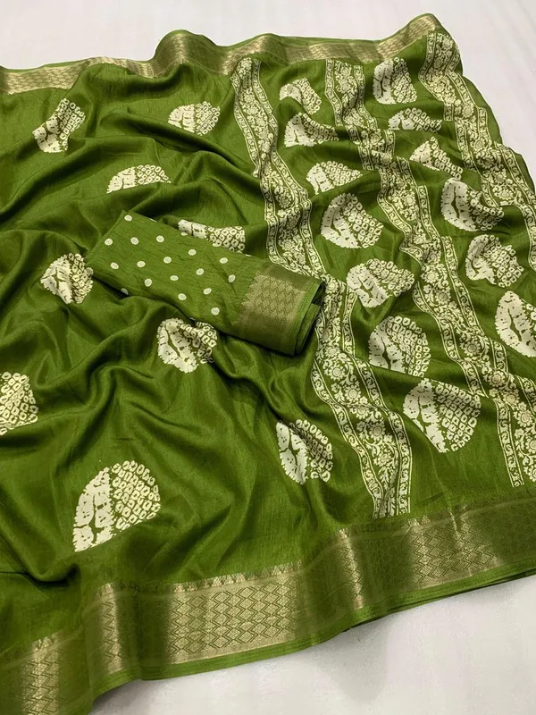 BATIK_PRINT_COTTON_SAREE-GREEN