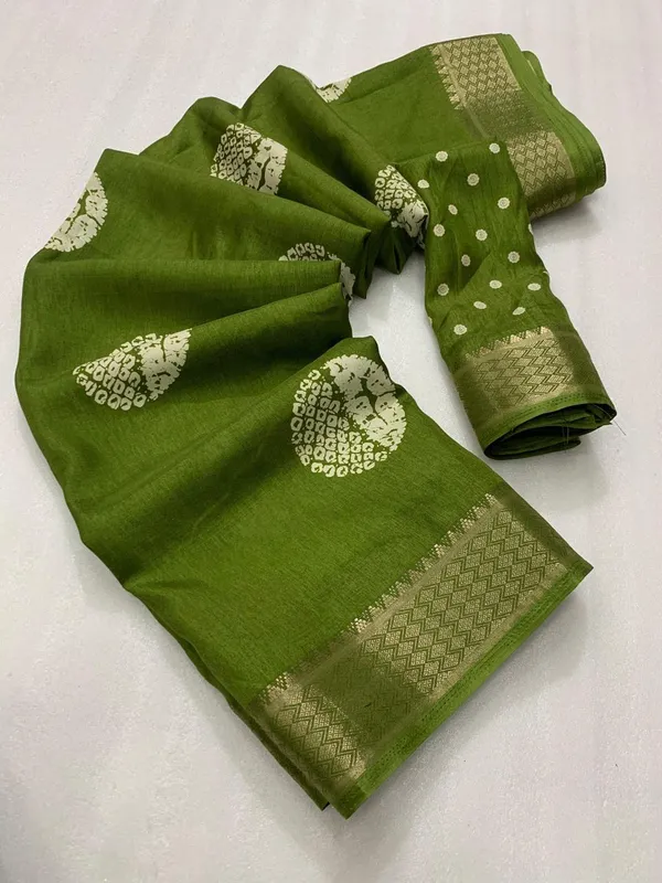 BATIK_PRINT_COTTON_SAREE-GREEN