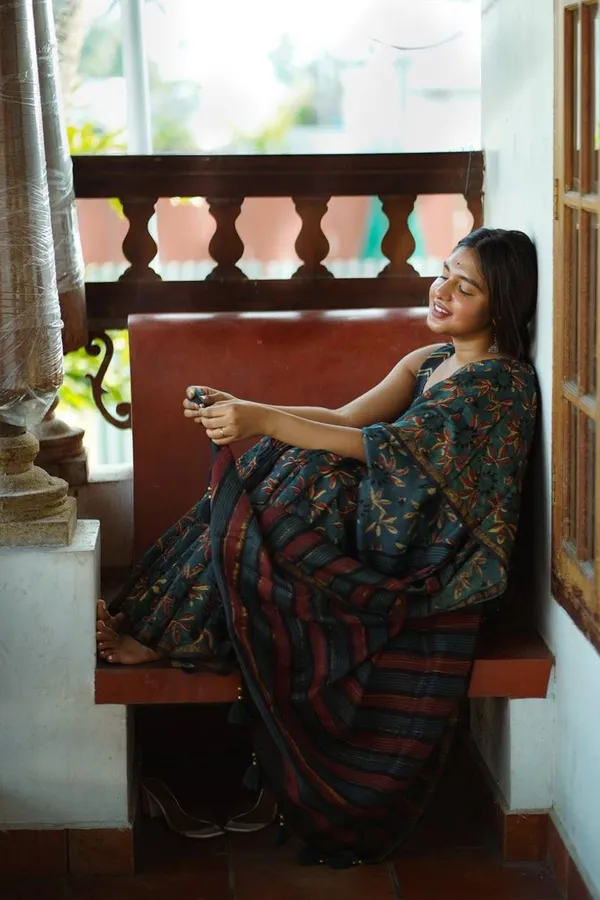 CHANDERI_HAND_BLOCK_PRINT_SAREE_-_TEAL_GREEN