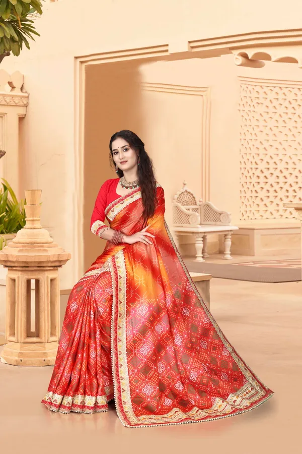 Red_Evening_Elegance_Moss_Chiffon_Bandhani_Saree_For_Women