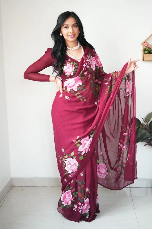 Kanishka_Weightless_Printed_Saree_Pink_Wine
