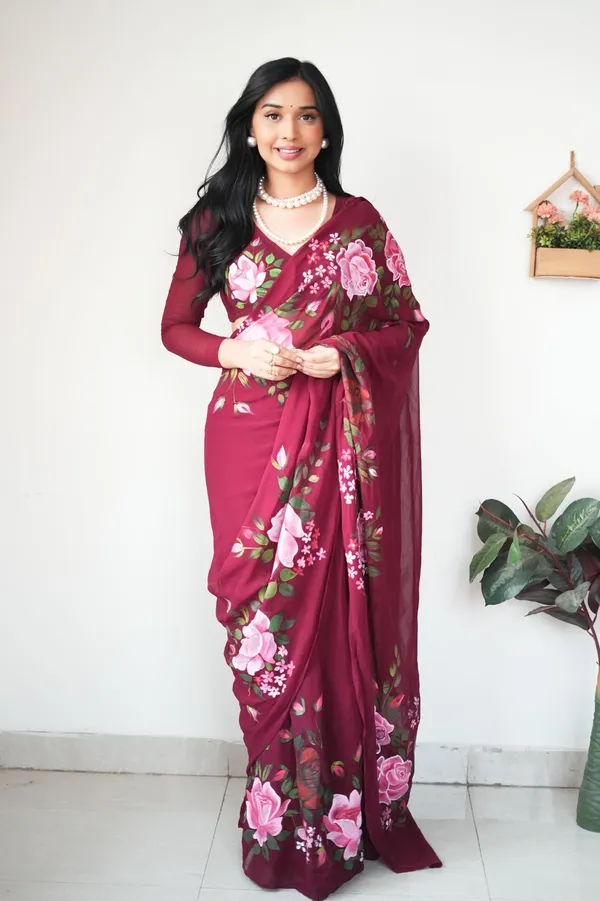 Kanishka_Weightless_Printed_Saree_Pink_Wine