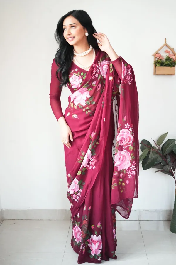 Kanishka_Weightless_Printed_Saree_Pink_Wine