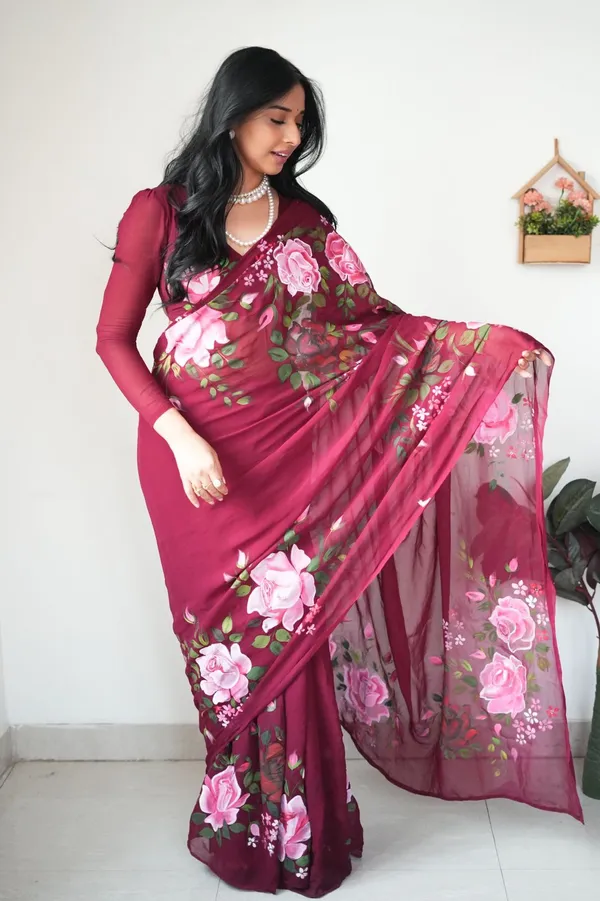 Kanishka_Weightless_Printed_Saree_Pink_Wine