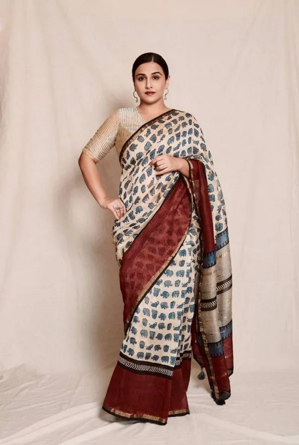 MUL_CHANDERI_COTTON_ELEPHANT_PRINT_SAREE-_OFF_WHITE