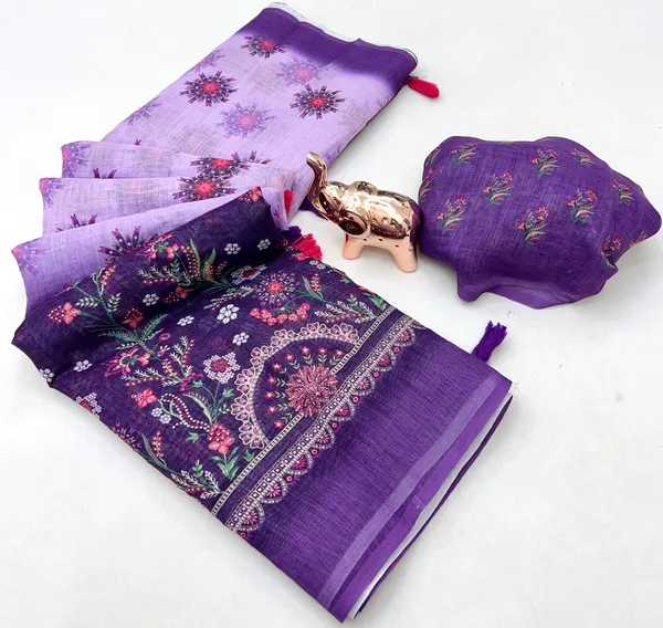 NAVARATRI_SPECIAL_COTTON_LINEN_SAREE-PURPLE