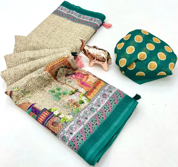 NAVARATRI_SPECIAL_COTTON_LINEN_SAREE_-_BEIGE_/_CREAM