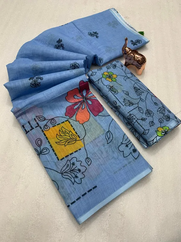 Sky_Lightweight_Linen_Comfort_Cotton_Saree_For_Women