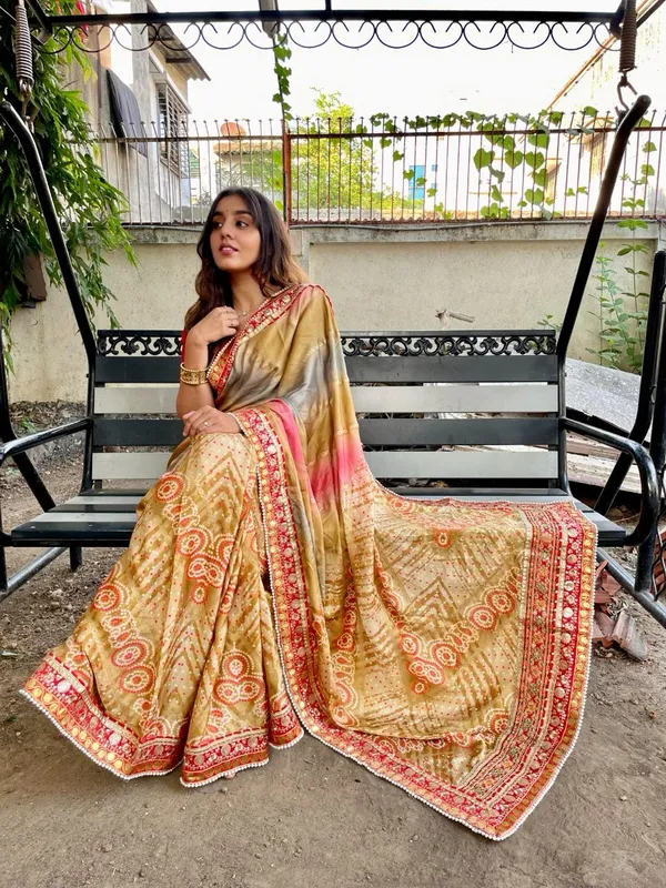 Mustard_Evening_Elegance_Moss_Chiffon_Bandhani_Saree_For_Women