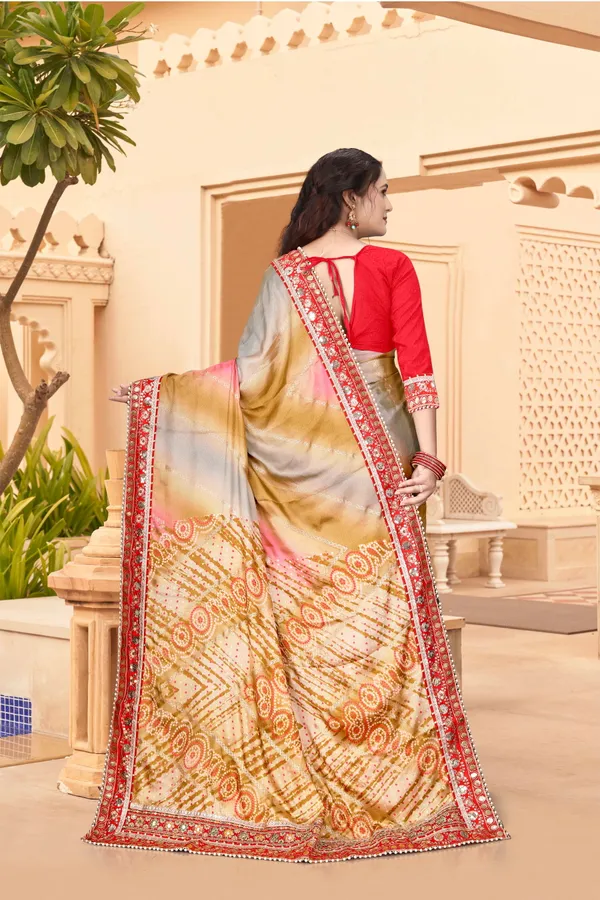 Mustard_Evening_Elegance_Moss_Chiffon_Bandhani_Saree_For_Women