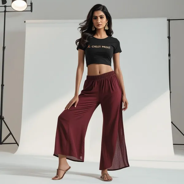 Marroon_Ladies_Palazzo_Pants_Flowy,_Comfortable_&_Stylish_Everyday_Bottomwear
