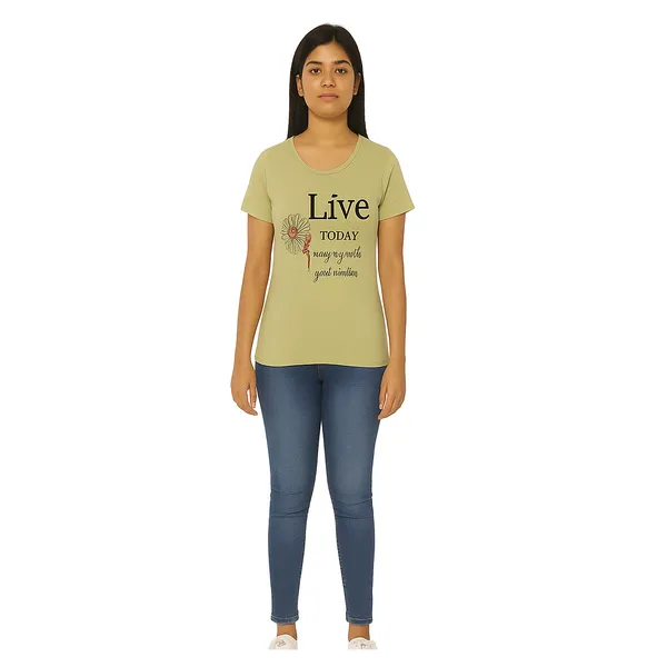 Olive_100%_Soft_Cotton_Ladies_Top_With_Chest_Print_Soft,_Stylish_&_Everyday_Essential
