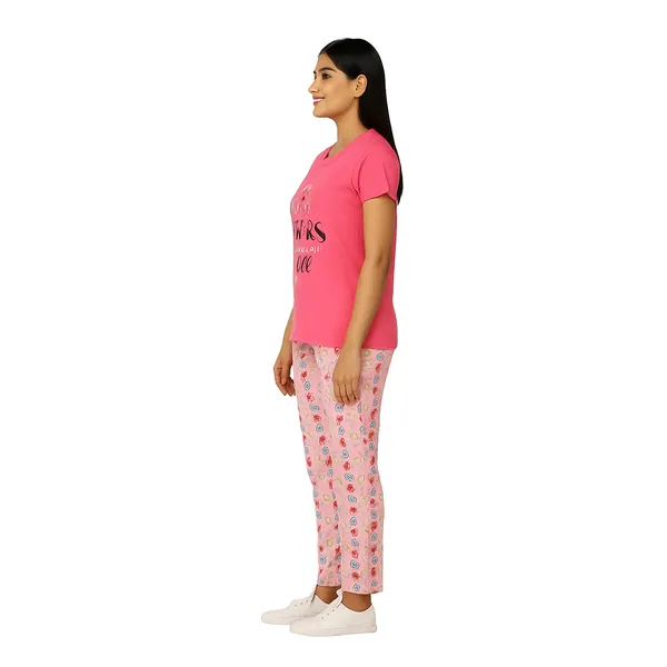 Multicolor_100%_Soft_Cotton_Night_Dress_Set_For_Women_Printed_T-Shirt_&_All-Over_Printed_Pants_For_Ultimate_Comfort
