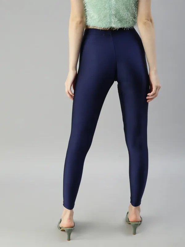 Navy_Stretchable_Shimmer_Leggings_For_Women_Soft,_Breathable_&_Skin-Friendly