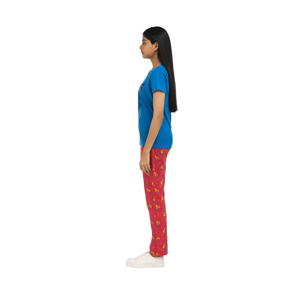 Multicolor_100%_Soft_Cotton_Night_Dress_Set_For_Women_Printed_T-Shirt_&_All-Over_Printed_Pants_For_Ultimate_Comfort