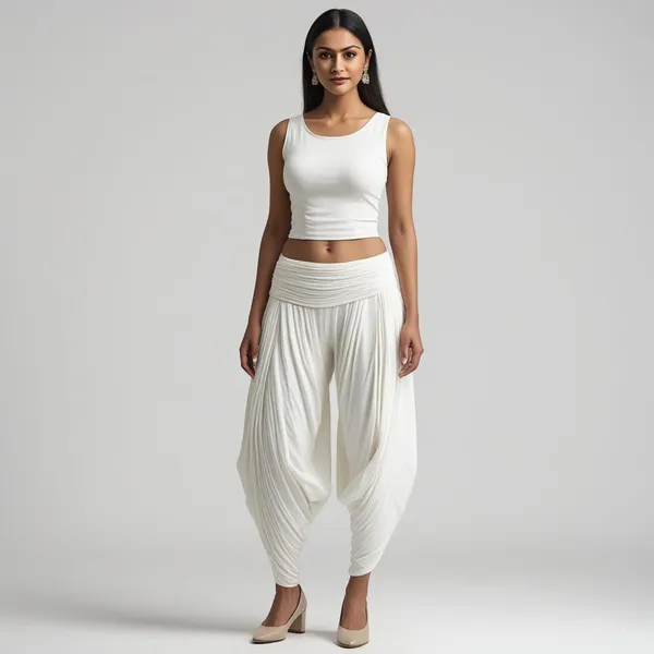 White_Ladies_Patiala_Pants_Traditional_Elegance_With_Everyday_Comfort