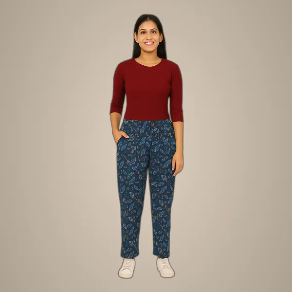 Multicolor_Ladies_100%_Soft_Cotton_Night_Pants_with_Pockets