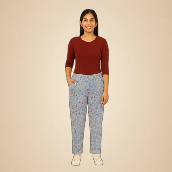 Multicolor_Ladies_100%_Soft_Cotton_Night_Pants_with_Pockets