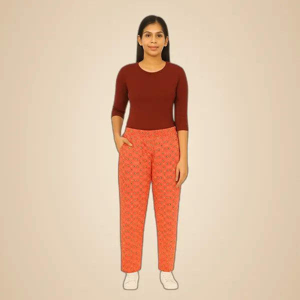 Multicolor_Ladies_100%_Soft_Cotton_Night_Pants_with_Pockets