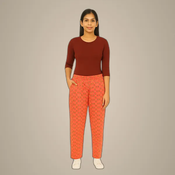 Multicolor_Ladies_100%_Soft_Cotton_Night_Pants_with_Pockets