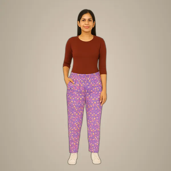Multicolor_Ladies_100%_Soft_Cotton_Night_Pants_with_Pockets