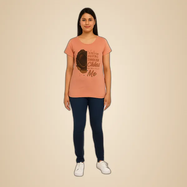 Peach_100%_Soft_Cotton_Ladies_Top_With_Chest_Print_Soft,_Stylish_&_Everyday_Essential