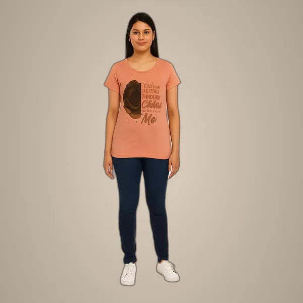 Peach_100%_Soft_Cotton_Ladies_Top_With_Chest_Print_Soft,_Stylish_&_Everyday_Essential