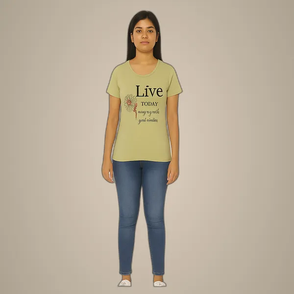 Olive_100%_Soft_Cotton_Ladies_Top_With_Chest_Print_Soft,_Stylish_&_Everyday_Essential