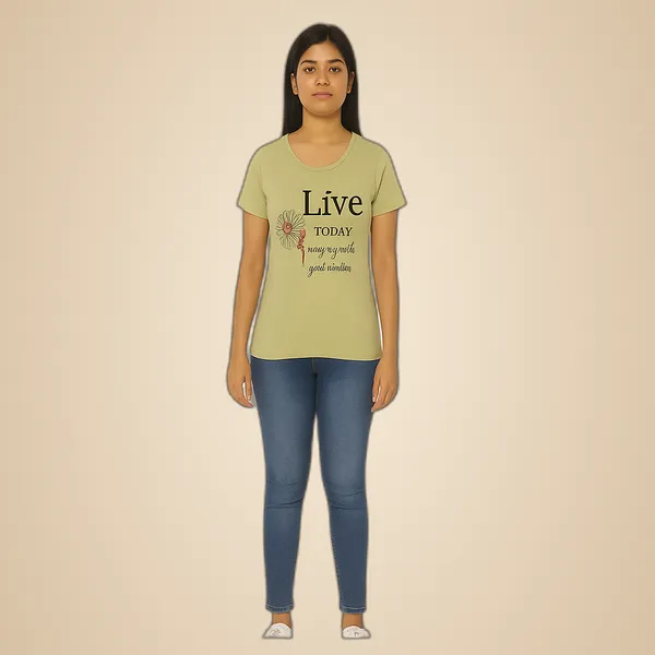 Olive_100%_Soft_Cotton_Ladies_Top_With_Chest_Print_Soft,_Stylish_&_Everyday_Essential