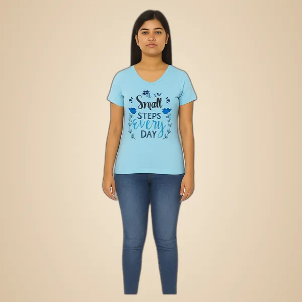 Sky_Blue_100%_Soft_Cotton_Ladies_Top_With_Chest_Print_Soft,_Stylish_&_Everyday_Essential