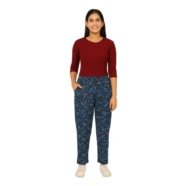 Multicolor_Ladies_100%_Soft_Cotton_Night_Pants_with_Pockets