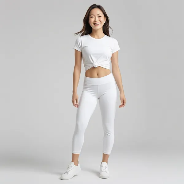 White_Ladies_Ankle_Fit_Leggings_Soft,_Breathable,_And_Comfortable_Fit