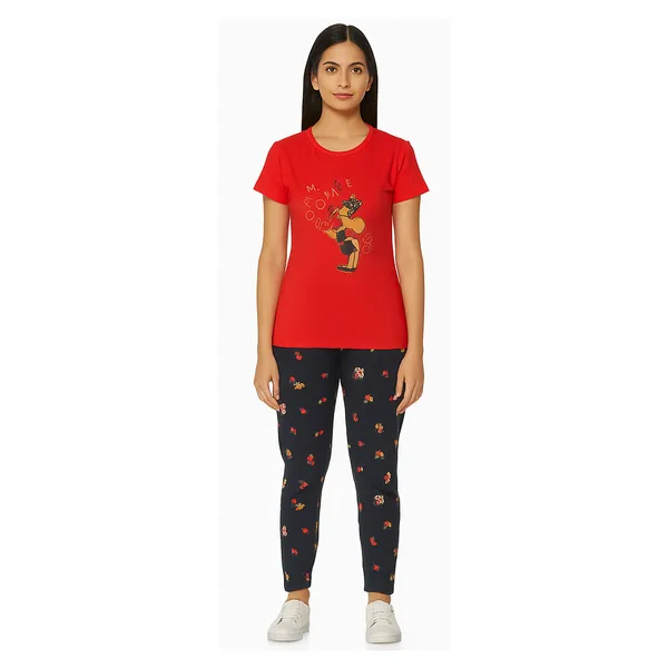 Multicolor_100%_Soft_Cotton_Night_Dress_Set_For_Women_Printed_T-Shirt_&_All-Over_Printed_Pants_For_Ultimate_Comfort