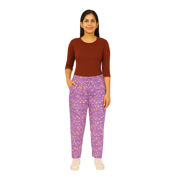 Multicolor_Ladies_100%_Soft_Cotton_Night_Pants_with_Pockets