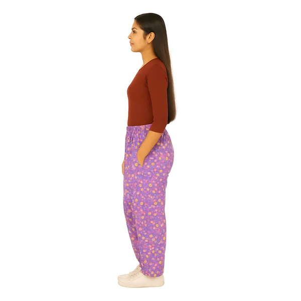 Multicolor_Ladies_100%_Soft_Cotton_Night_Pants_with_Pockets