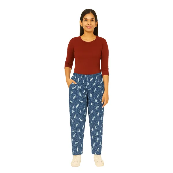Multicolor_Ladies_100%_Soft_Cotton_Night_Pants_with_Pockets