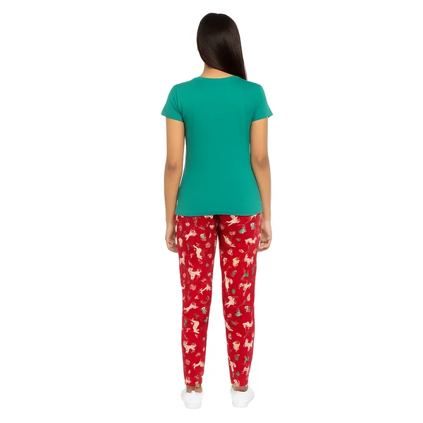 Multicolor_100%_Soft_Cotton_Night_Dress_Set_For_Women_Printed_T-Shirt_&_All-Over_Printed_Pants_For_Ultimate_Comfort