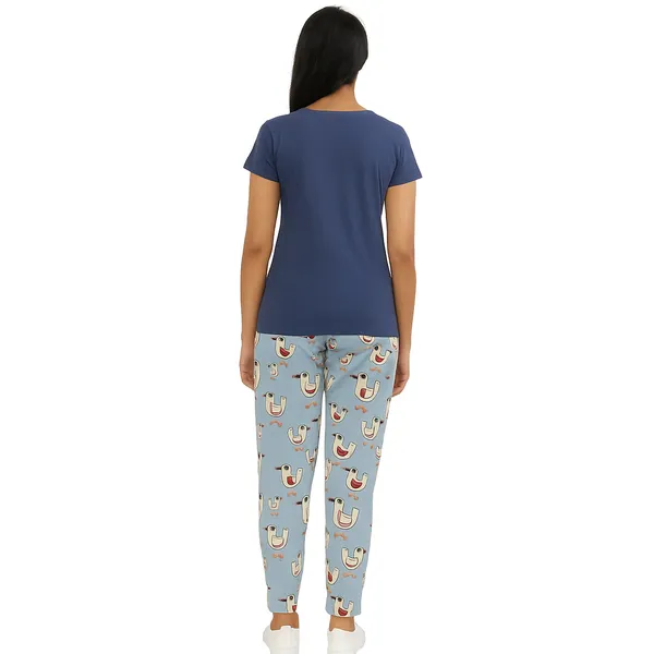 Multicolor_100%_Soft_Cotton_Night_Dress_Set_For_Women_Printed_T-Shirt_&_All-Over_Printed_Pants_For_Ultimate_Comfort