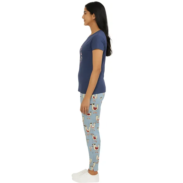 Multicolor_100%_Soft_Cotton_Night_Dress_Set_For_Women_Printed_T-Shirt_&_All-Over_Printed_Pants_For_Ultimate_Comfort