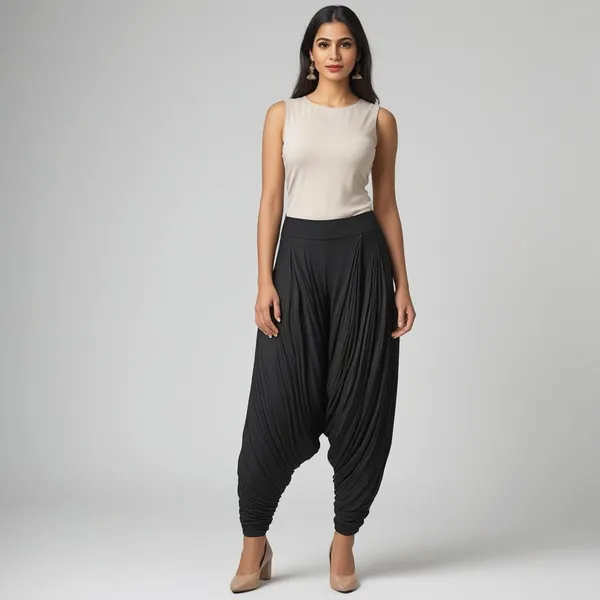 Black_Ladies_Patiala_Pants_Traditional_Elegance_With_Everyday_Comfort