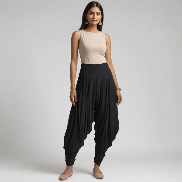 Black_Ladies_Patiala_Pants_Traditional_Elegance_With_Everyday_Comfort