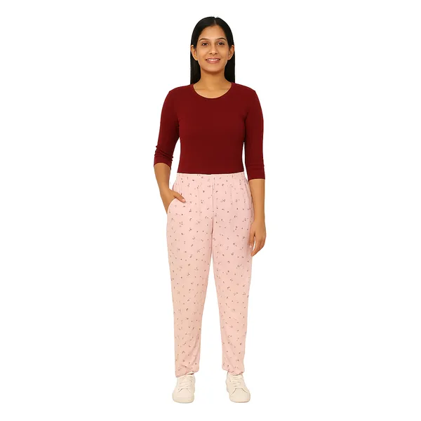 Multicolor_Ladies_100%_Soft_Cotton_Night_Pants_with_Pockets