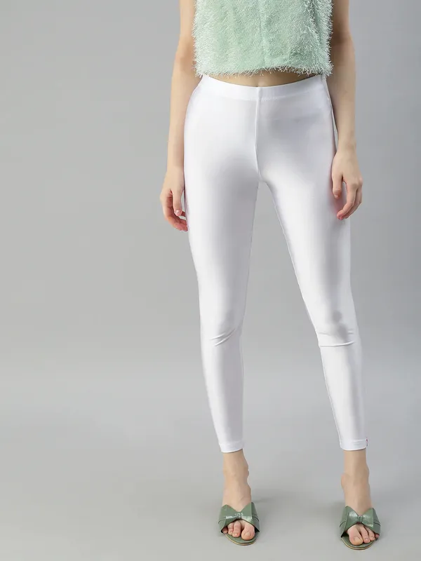 White_Stretchable_Shimmer_Leggings_For_Women_Soft,_Breathable_&_Skin-Friendly