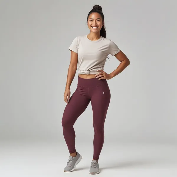 Marroon_Ladies_Ankle_Fit_Leggings_Soft,_Breathable,_And_Comfortable_Fit