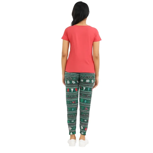 Multicolor_100%_Soft_Cotton_Night_Dress_Set_For_Women_Printed_T-Shirt_&_All-Over_Printed_Pants_For_Ultimate_Comfort