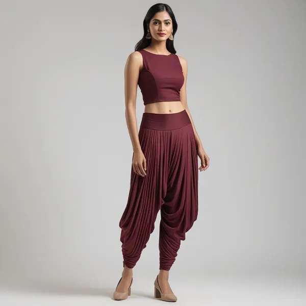 Marroon_Ladies_Patiala_Pants_Traditional_Elegance_With_Everyday_Comfort