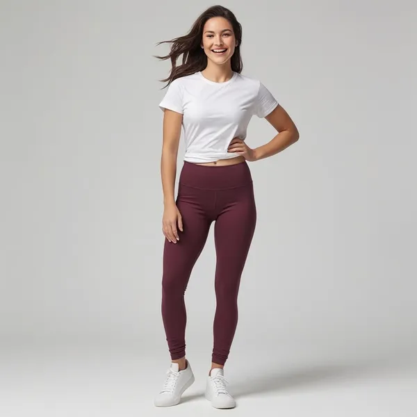 Marroon_Stretchable_Cotton_Churidar_Leggings_For_Women_Soft,_Breathable_&_Skin-Friendly