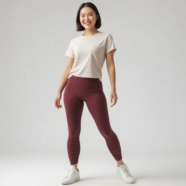 Marroon_Stretchable_Cotton_Churidar_Leggings_For_Women_Soft,_Breathable_&_Skin-Friendly