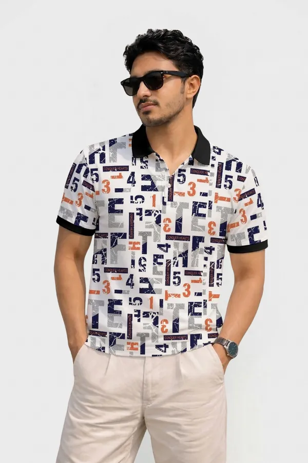 Tshirtsbuddy_Men's_Graffiti_&_Sport-Style_Polo_T-Shirt