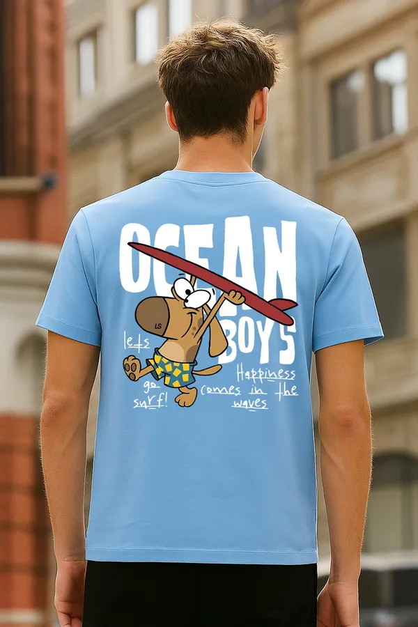 Sky_Blue_Premium_Cotton_Fabric_Regular_Round_Neck_T_Shirt_For_Men